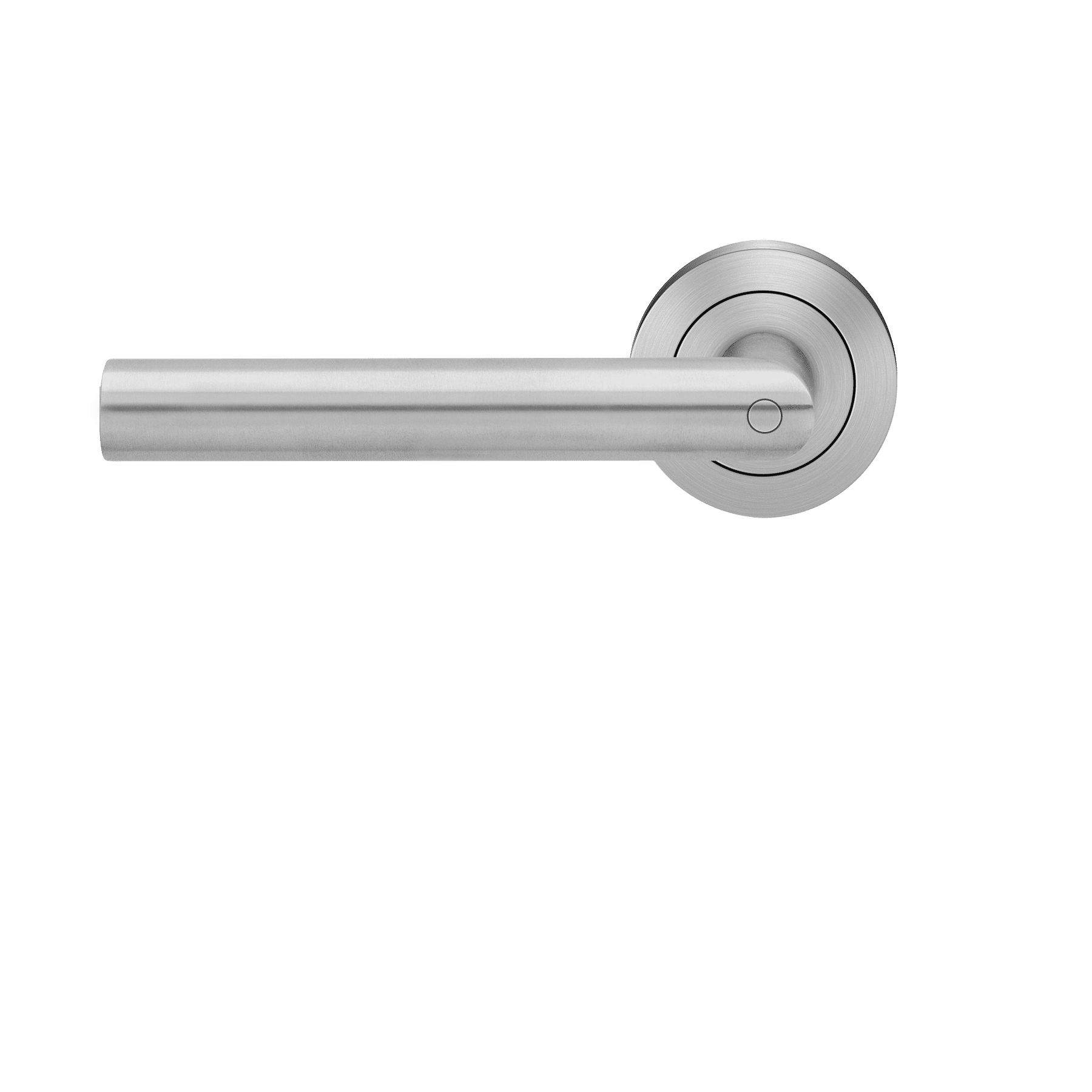 Rhodos - Klamki drzwiowe ze stali nierdzewnej z blokadą w uchwycie, wersja lewa